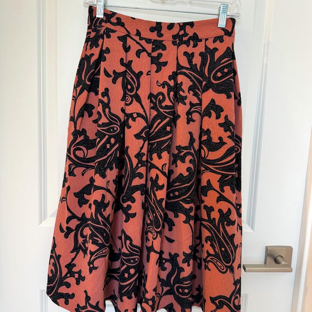 Oversized floral /paisly print full skirt